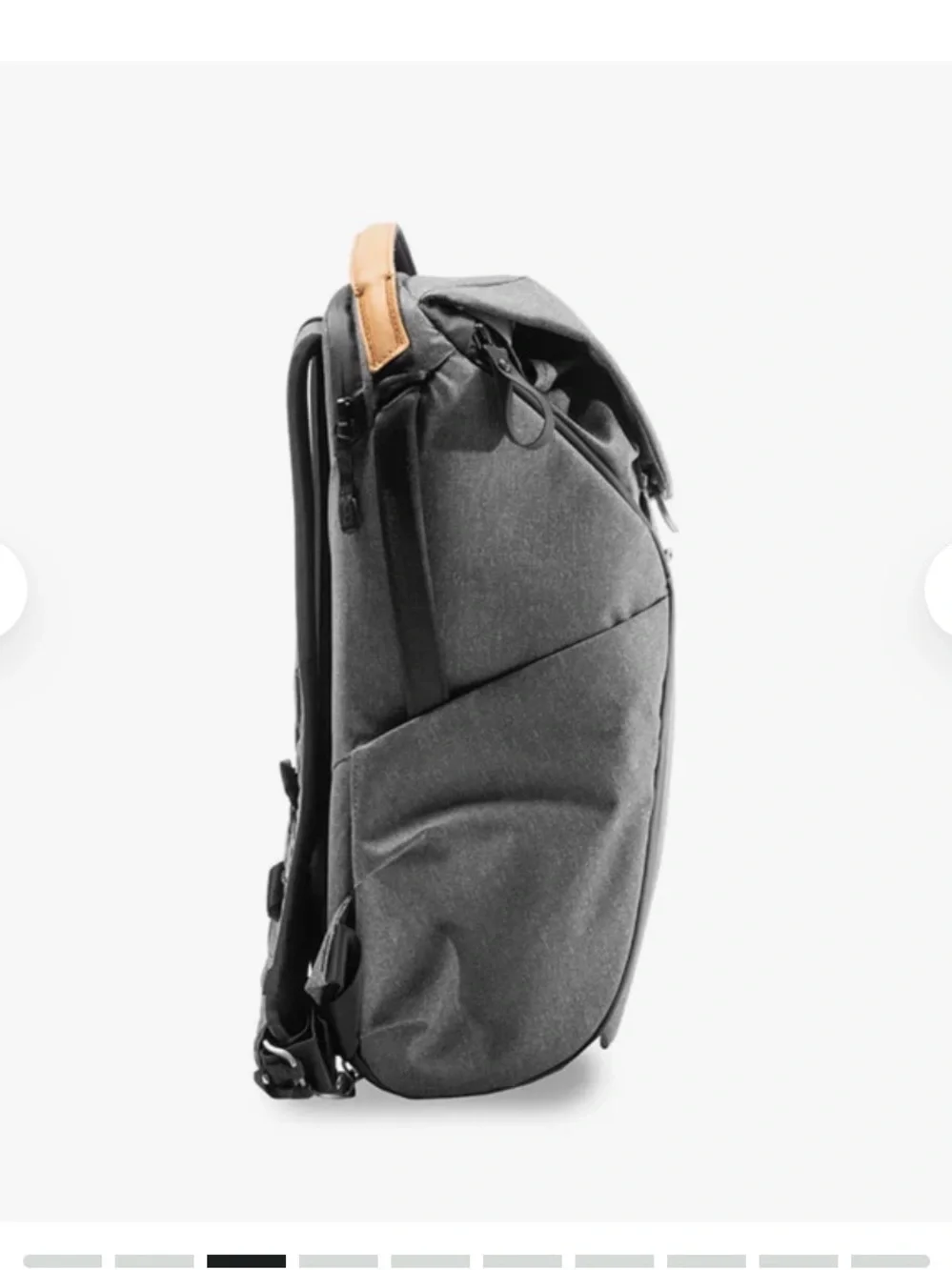 Peak design Men's Gray the everyday 20L Backpack with Leather Trim